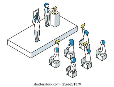 Diagramas isométricos como subastas