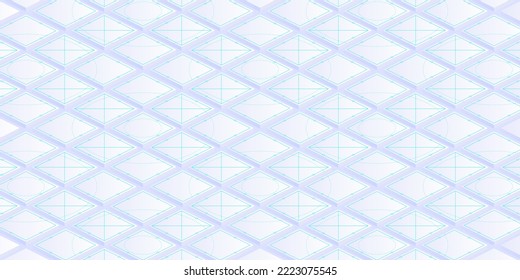 Isometric digital blocks or cubes. Digital cyberspace and data network connections concept. Cloud network. IOT ai science. Future technology abstract background concept. Vector illustration