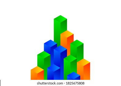 Banner web de tecnología digital isométrica. GRANDES Algoritmos de aprendizaje automático de datos. Análisis e información. Administración y Análisis de la Información de Distribución de Almacenamiento de Información de Big Data Access.