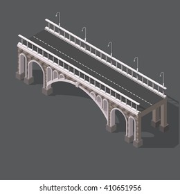 Isometric Drawing Of A Stone Bridge