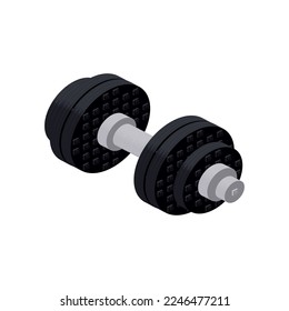 Isometric dumbbell on a white background. Vector illustration