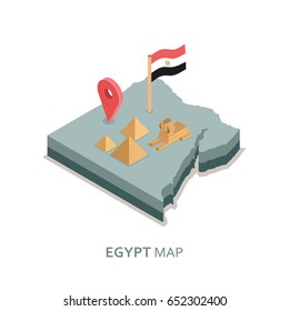 Isometric Egypt Map 