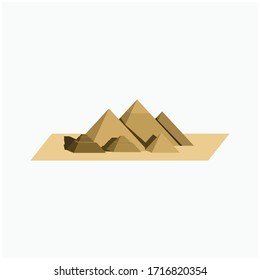 isometric egypth pyramid - seven wonders of the world - simple pyramid icon