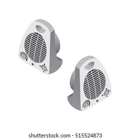 Isometric electric heater Isometric Vector Illustration Created For Mobile, Web, Decor, Print Products, Application on white background