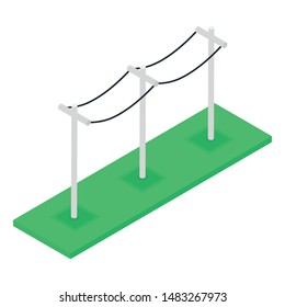 Isometric entrance barricade vector design 