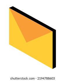 isometrisches Briefumschlag-Symbol