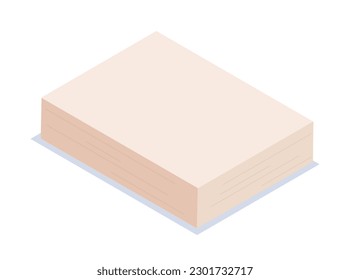 Isometric eraser concept. Inventory for art and creativity. School and office supplies. Poster or banner for website. Cartoon 3D vector illustration isolated on white background
