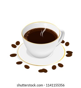 isometric espresso coffee cup vector