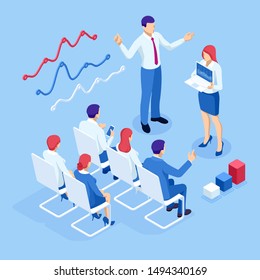 Isometric Expert team for Data Analysis, Business Statistic, Management, Consulting, Marketing, Financial administration, Audit, business statement concept. Isometric Expert team for Data Analysis, Business Statistic, Management, Consulting, Marketing, Financial administration, Audit, business statement concept.