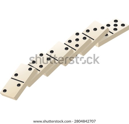 Isometric fallen domino effect reaction