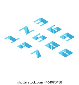 Isometric fallen numbers. Eps 10