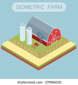 Isometric farm banner