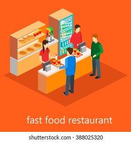 Isometric Fast Food Restaurant