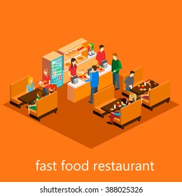 Isometric Fast Food Restaurant