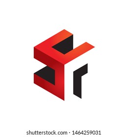 isometric faux 3D object design symbol. can be interpreted as letter D,C and A or N