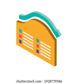 isometric finance arrow information vector illustration layout