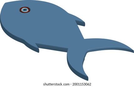 Isometric Fish Logo Vector Illustration Illustration
