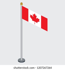 Isometric Flag of Canada