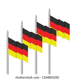 Isometric flag of Germany