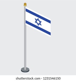 Isometric Flag of Israel