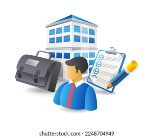 Isometric flat 3d concept illustration of importance of future investment business plan