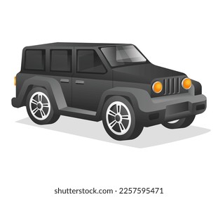 Isometric flat 3d concept illustration of big luxury sports car model character