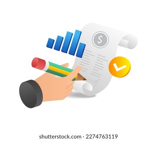 Isometric plano 3d concepto de concepto de acuerdo de reparto de beneficios empresariales