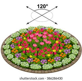 Isometric flowers in vector 