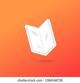 Isometric foldable smartphone vector illustration background template.