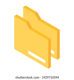 Isometric Folder Icon for Graphic Design Projects