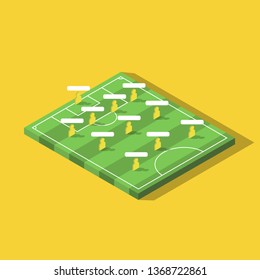 isometric football formation graphic illustration easy to use