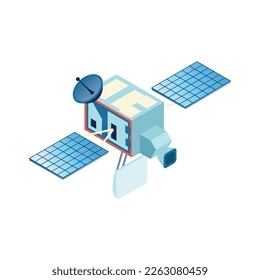 Isometric forecasters meteorological weather center composition on blank background vector illustration