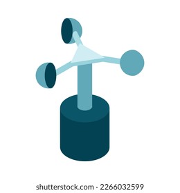 Isometric forecasters meteorological weather center composition on blank background vector illustration