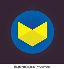 isometric fox logo material design