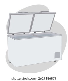 isometric freezer box.Ice cream refrigerator