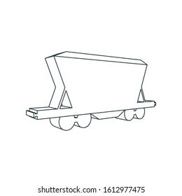 Isometric freight icon. Industry and transportation concept