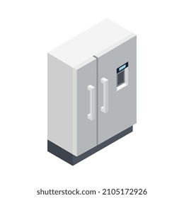 Isometric fridge on a background
