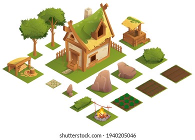 isometric game asset. Vector illustration