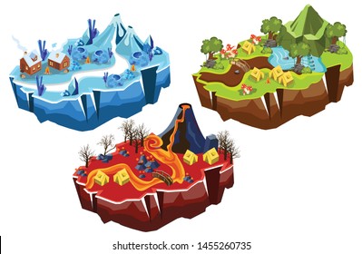 Isometric Game Fantasy Map 3d Design