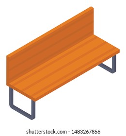 Isometric garden bench vector design 
