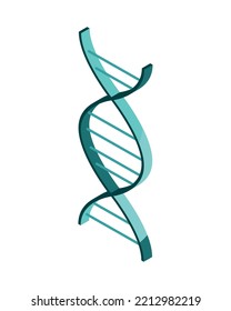 isometric genetic dna tech medical isolated icon