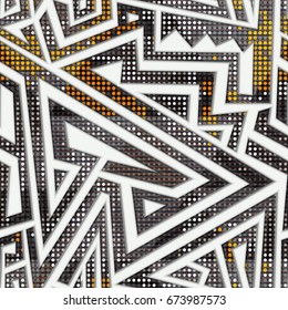 Isometric geometric maze seamless pattern (vector eps 10)