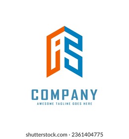 isometric geometric modern logotype Letter SA abstract logo vector illustration modern letter A S logo design outline style suitable for T-shirt logo business