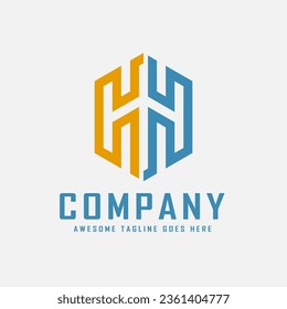 logotipo isométrico geométrico moderno logotipo Carta HH ilustración vectorial letra moderna diseño del logotipo S H