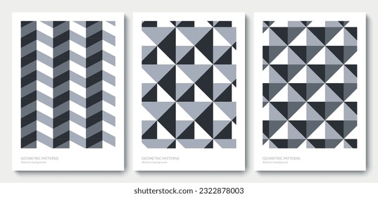 Isometric geometric pattern gray cubes. Endless cubic background, seamless texture, vector illustration