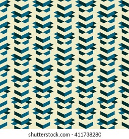 Isometric Geometric Vector Seamless Pattern