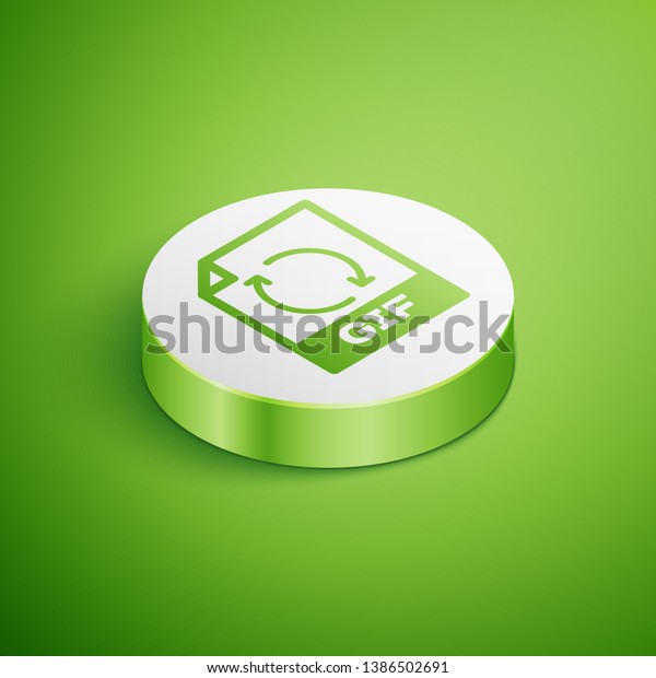 Isometric Gif File Document Icon Download Stock Vector Royalty Free