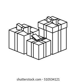Isometric gift box with bowtie design