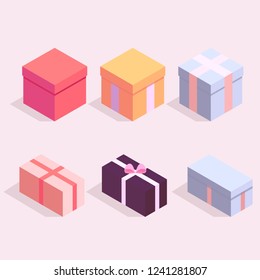 isometric gift boxes set