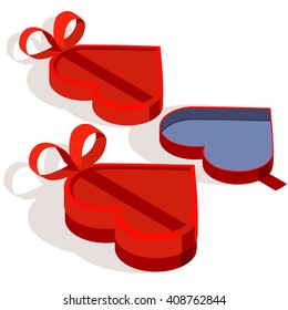 Isometric gift boxes. Vector image
